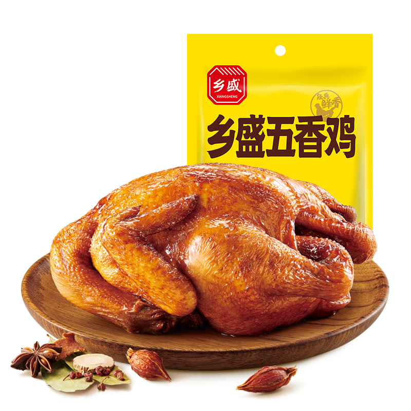 乡盛 五香鸡烧鸡 德州特产扒鸡650g 腊味熟食 山东特产 整鸡脱骨鸡肉