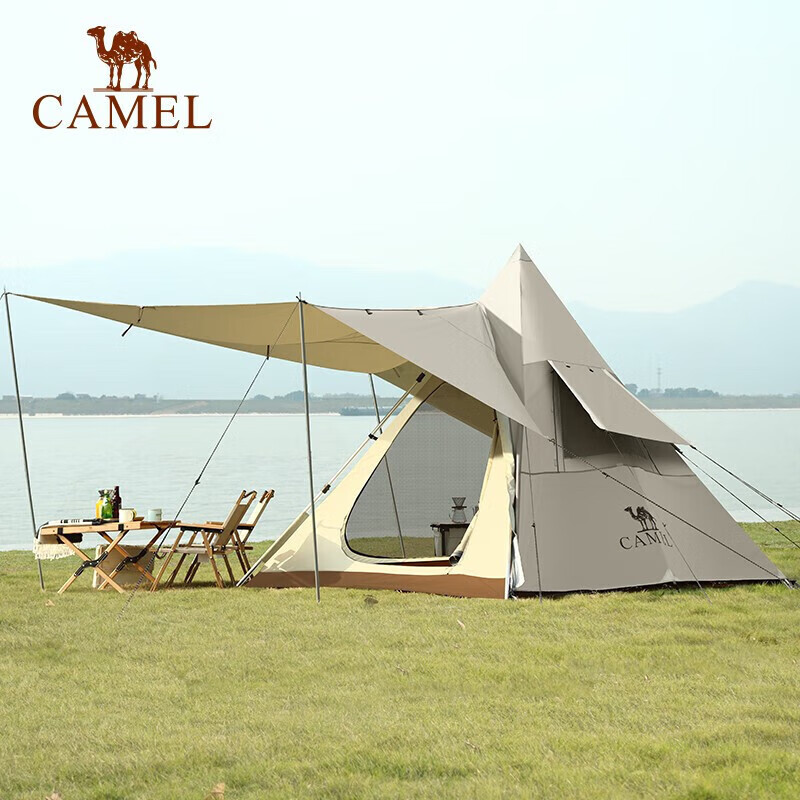 骆驼（CAMEL）户外精致露营帐篷便携式折叠印第安金字塔自动帐 1J32261162