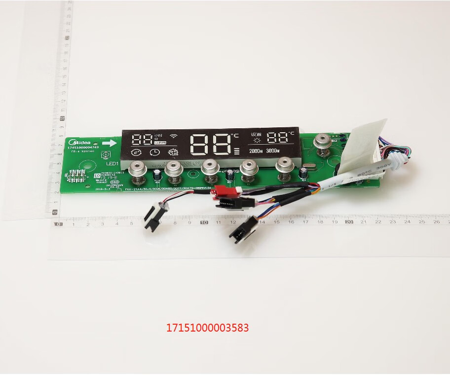 雅迎适用美的电热水器显示板按键F6030-J6(HE) F6030-A6S(HE)开关面板