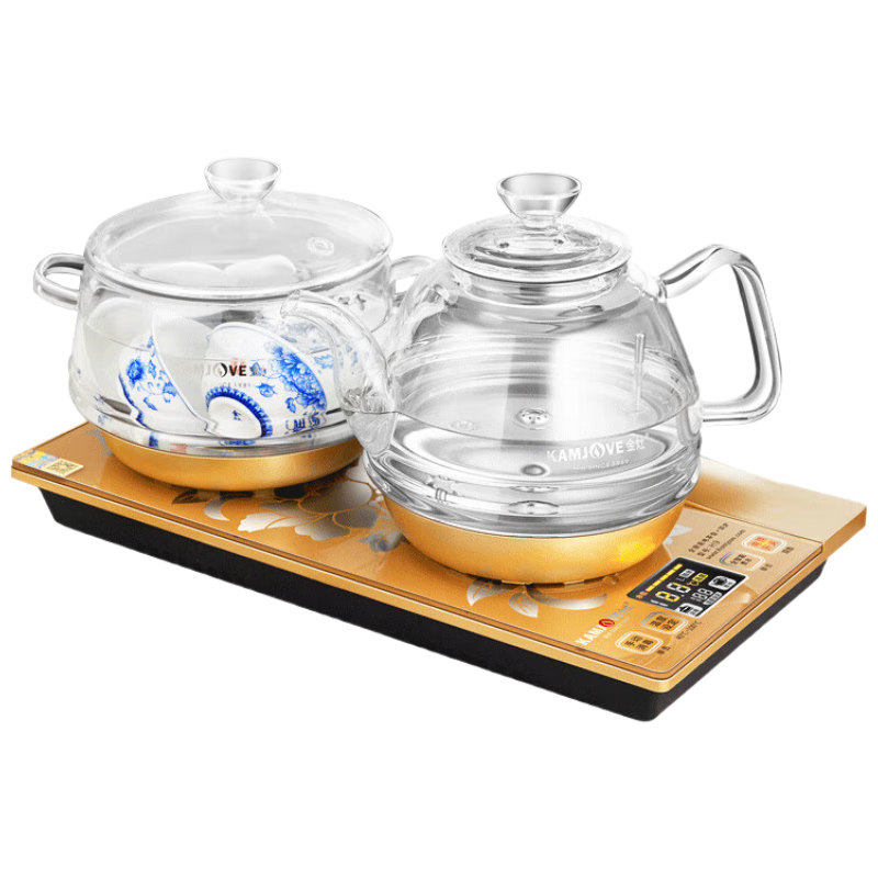 金灶（KAMJOVE）H9底部自动上水电热水壶烧水壶泡茶壶玻璃电茶炉煮水壶茶台茶具 H9（20*37cm） 800ml