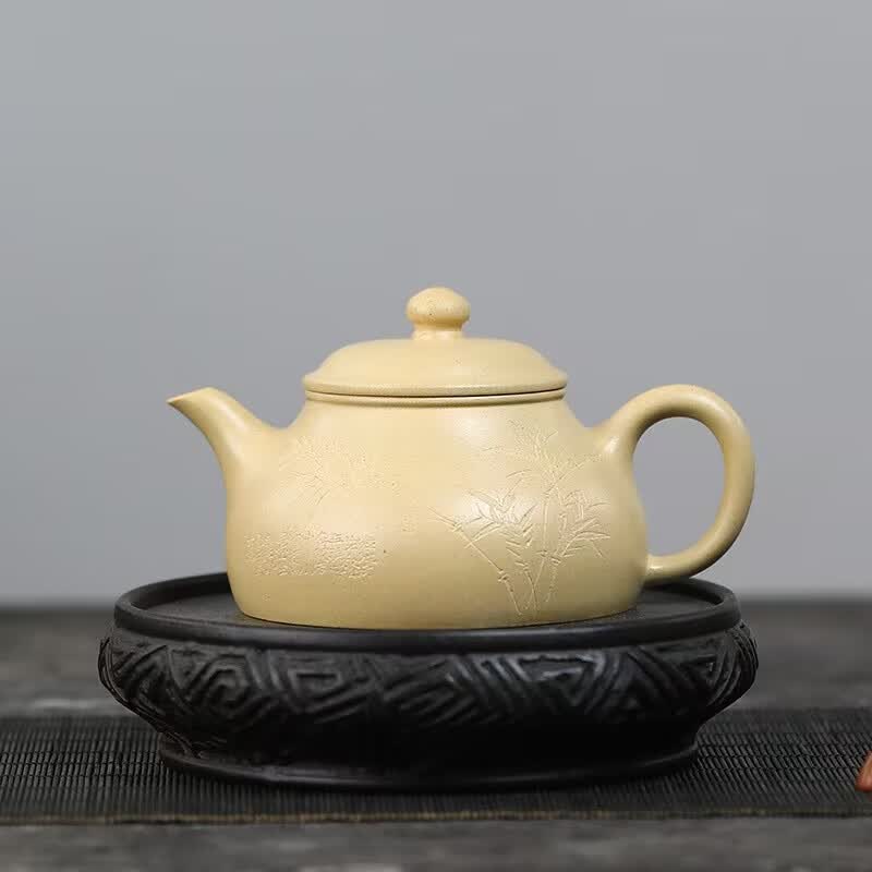 紫砂壶全手工刻绘汉瓦茶具焖茶壶泡茶杯 本绿怀隐 本绿怀隐