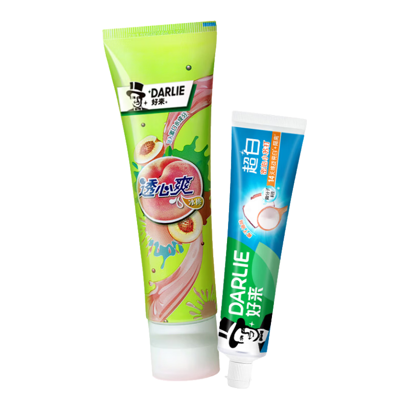 好来(原黑人)小苏打牙膏清新口气美白牙齿去渍套装共200g口味随机