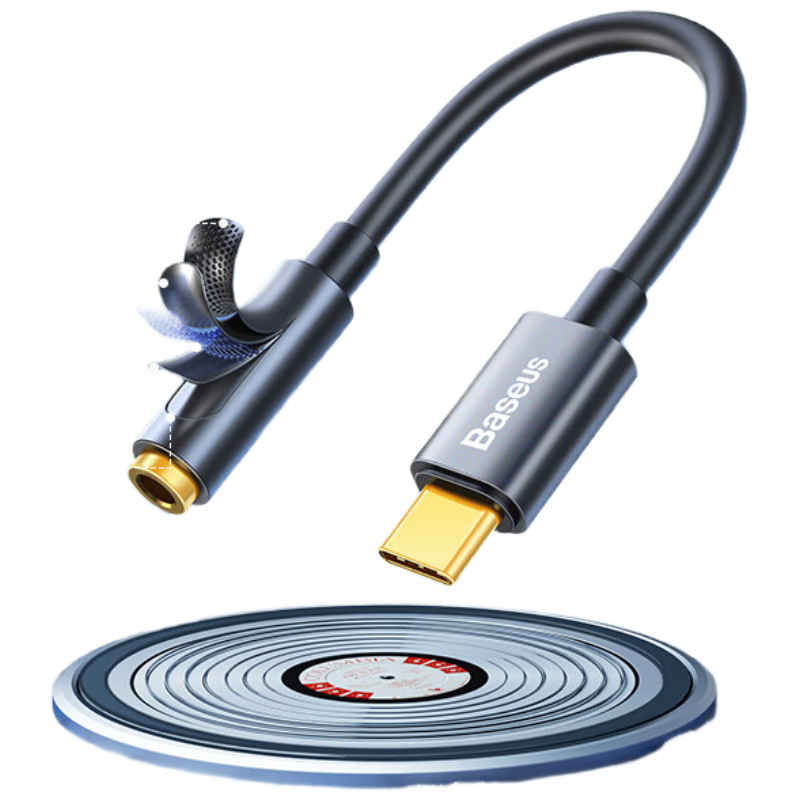 倍思Type-C耳机转接头 3.5mm耳机音频线 USB-C耳机转换器适用苹果15/小米12/11/华为Mate60Pro/P50手机