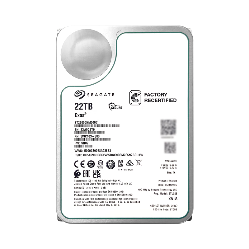 ϣ��������ҵ��ST22000NM000C������22TB��еӲ�̷������洢���NAS�� 22TB ԭ��ԭ�� ������ҵ�� ST22000NM000C-ȫ�¹ٻ�-�걣1��