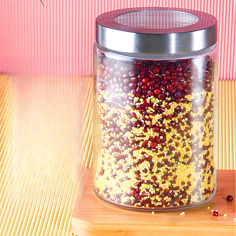 喜碧密封罐玻璃密封罐玻璃罐玻璃储物罐奶粉茶叶罐杂粮收纳 1250ml