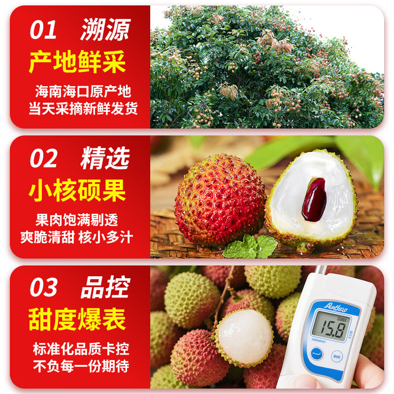 土八鲜【顺丰/JD】海南妃子笑荔枝 海口新鲜水果热带现摘当季荔枝礼盒 【超值推荐】净重4.5斤/Q弹爽口