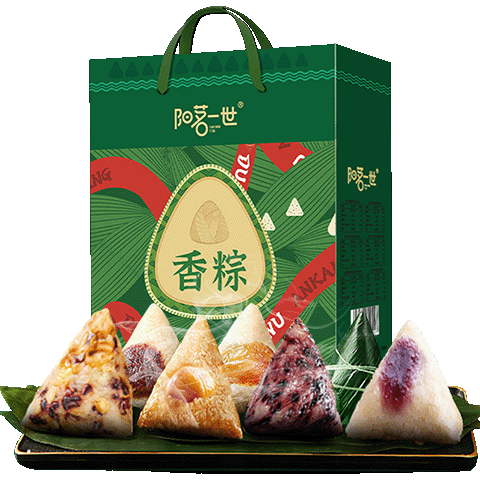阳茗一世 粽子礼盒900g 6味6粽全素粽甜粽含蜜枣豆沙粽 端午节福利 香粽