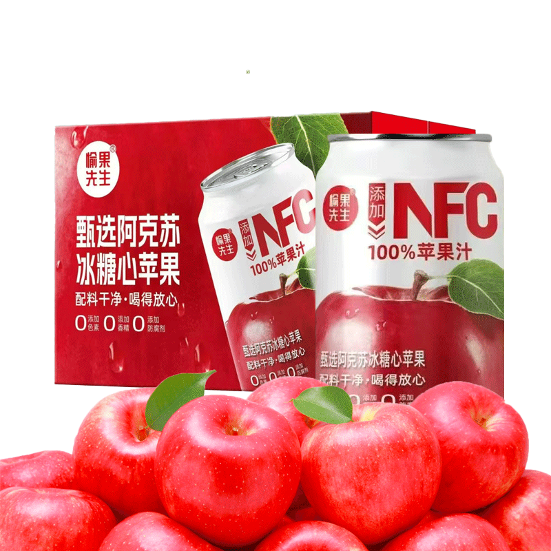 ���ϱ� 100%NFCƻ��֭ ����ե��֭���� 320ml*8ƿ 0���Ӽ� 13.8Ԫ