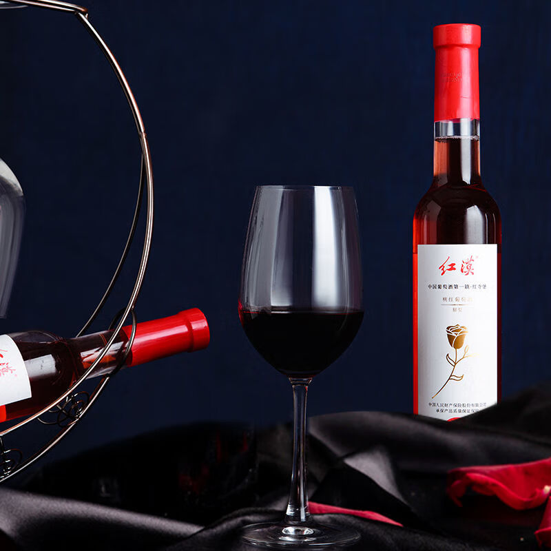 红漠贺兰山东麓宁夏葡萄酒375mL赤霞珠干红葡萄酒小瓶红酒 整箱装送礼 红漠 桃红半甜型 整箱6瓶装