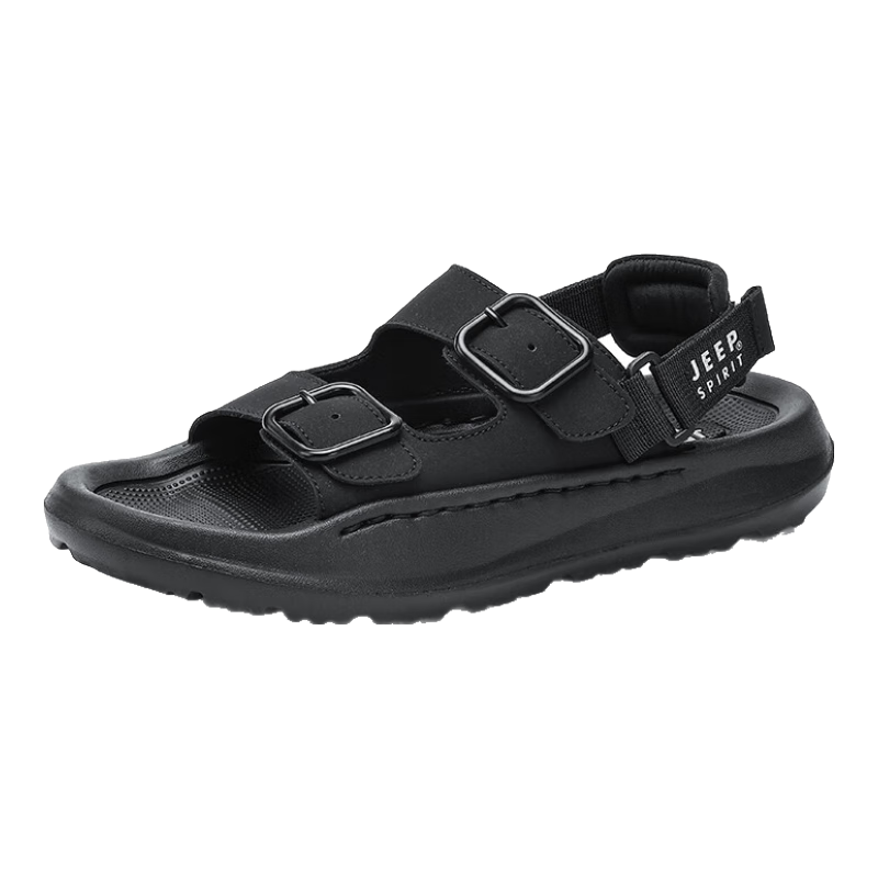 ���ڲ�����JEEP SPIRIT������ʿ��Ь��2025�¿��ļ���������ɳ̲Ь�ϰ�͸���˶��⴩��Ь ʯī�� J914930261 42