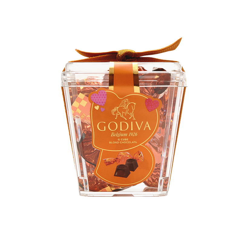 GODIVA歌帝梵焦糖立方牛奶巧克力制品5顆裝 婚禮喜糖 休閑零食