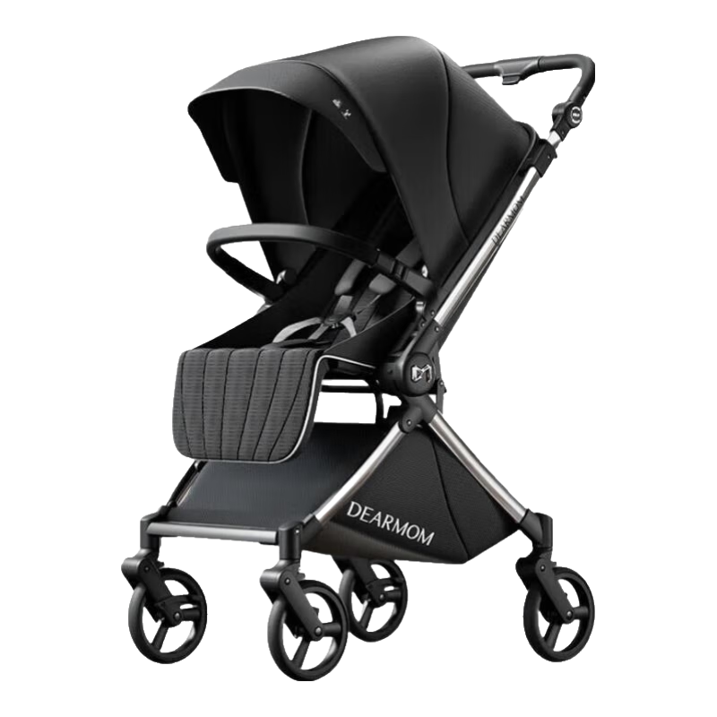 DearMom嬰兒推車(chē)羅馬假日雙向可坐可躺輕便高景觀(guān)大座艙可登機傘車(chē) 高定款Max 蓮里粉+雨罩+豆豆毯