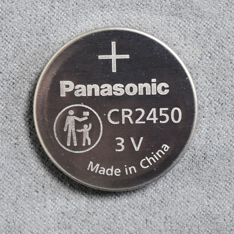 松下(Panasonic)原装 CR2450 纽扣电池 3V 适用于凯迪拉克CT4 CT5 汽车钥匙遥控器电池 CR-2450【2粒】