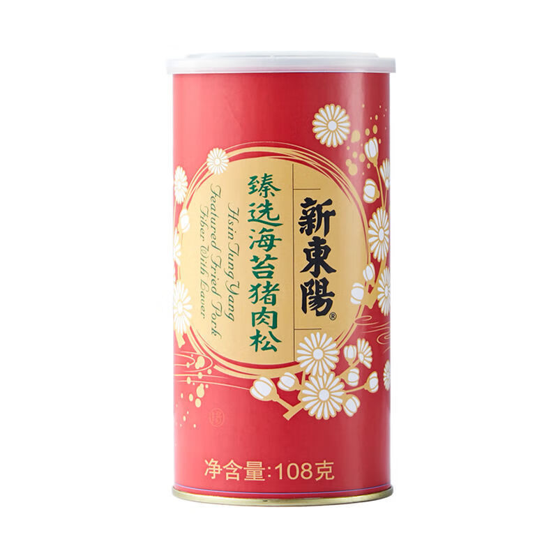 新東陽(yáng)兒童肉松粉臻選豬肉松牛肉松海苔肉松拌飯輔食罐裝 【2口味各1罐】新東陽(yáng)臻選108g