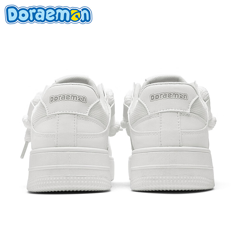 哆啦A梦板鞋男鞋夏季新款小白鞋男低帮透气厚底运动潮流百搭休闲鞋子男女 复古白 43