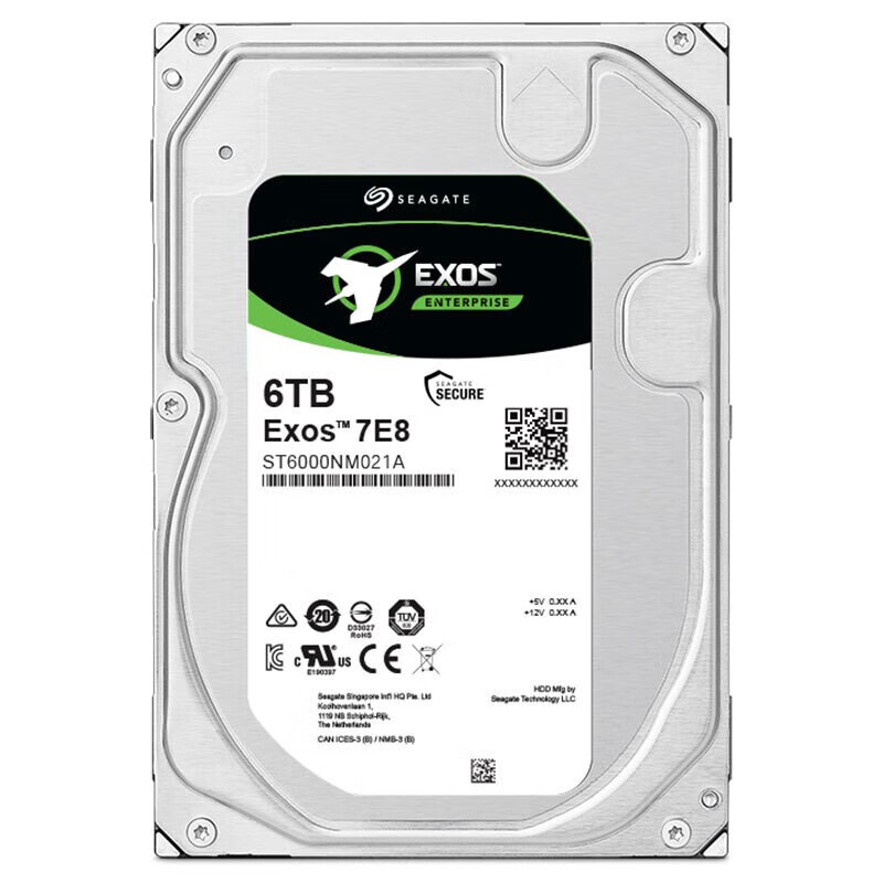 希捷企业级硬盘 6TB 银河系列 CMR垂直 3.5英寸 机械硬盘 7200转 256MB SATA接口 ST6000NM021A