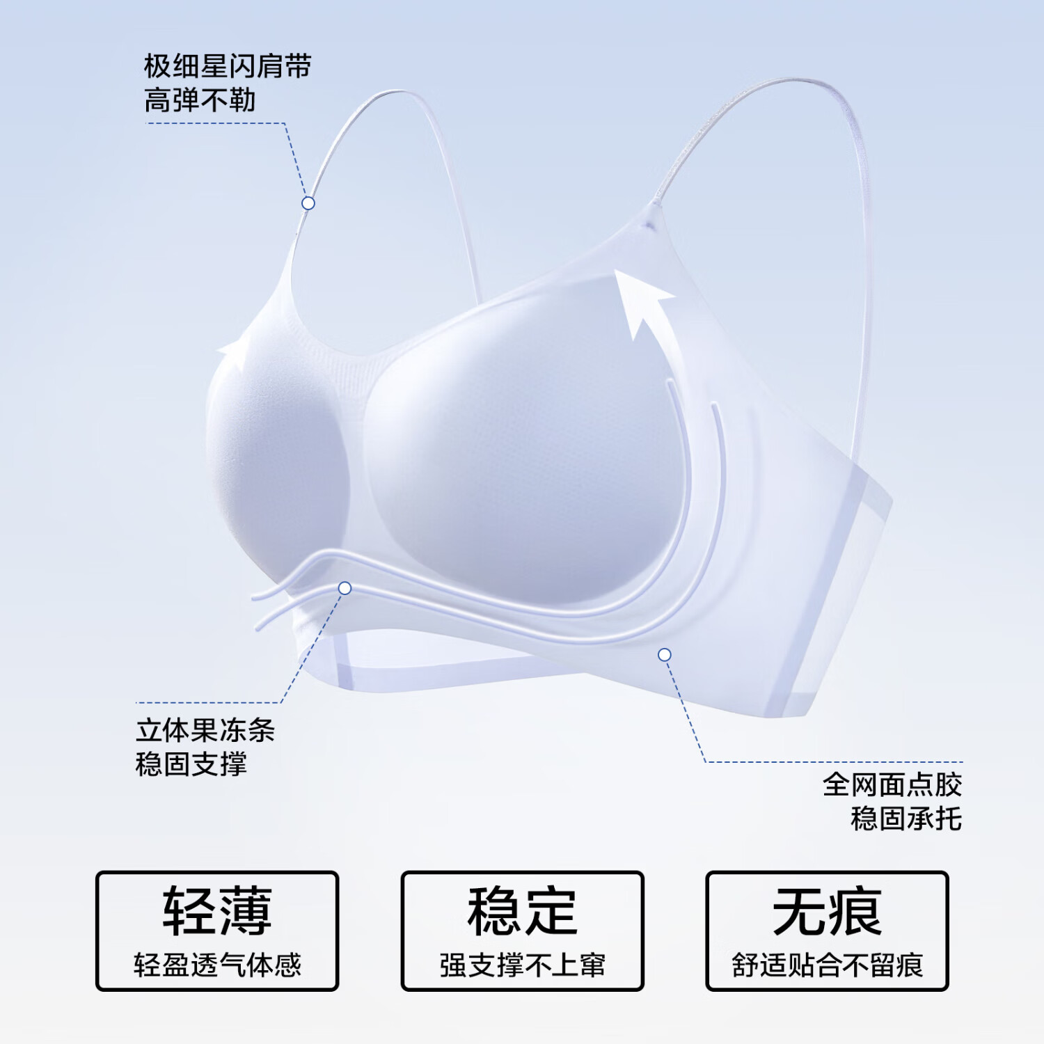 草本初色内衣女士山茶花香氛超薄凉感透气小胸聚拢细肩带无痕文胸罩女 粉底肤+梦境黑【隐形融肤】 M 【75AB/体重91-110斤】