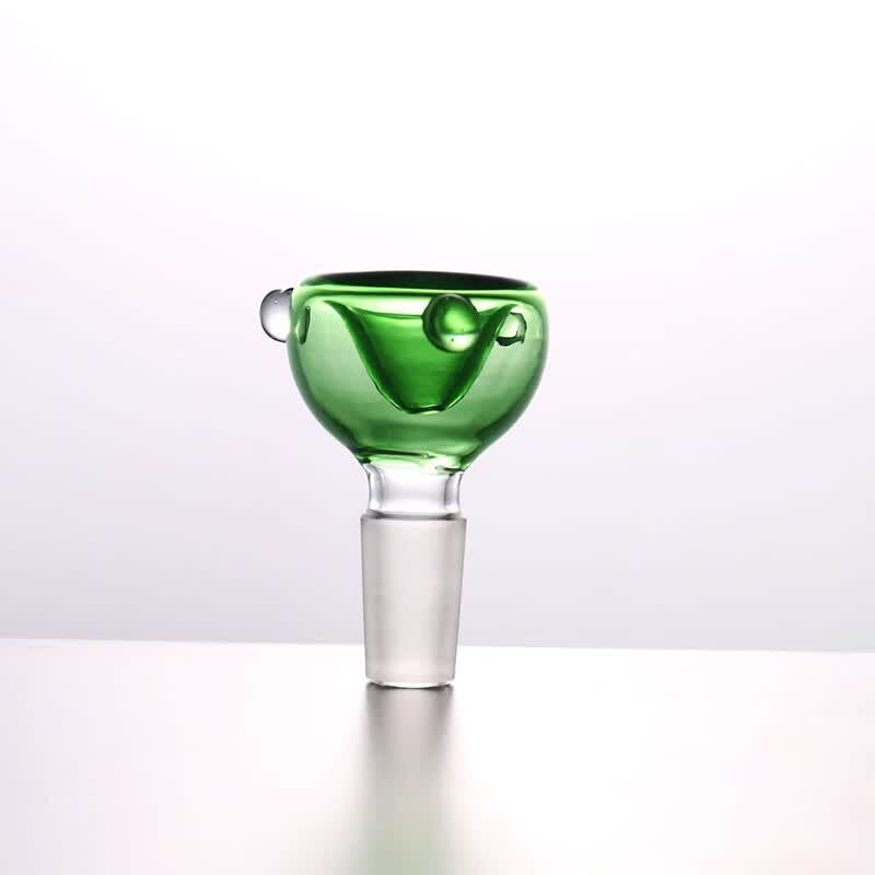 龙浩腾 两个龙浩腾  玻璃水烟壶 水烟枪配件14塞公口炮头漏斗 绿色