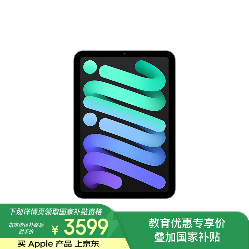 Apple/苹果【教育优惠】iPad mini (A17 Pro) 8.3英寸 2024年平板电脑(256G WLAN版/MXNA3CH/A)深空灰色