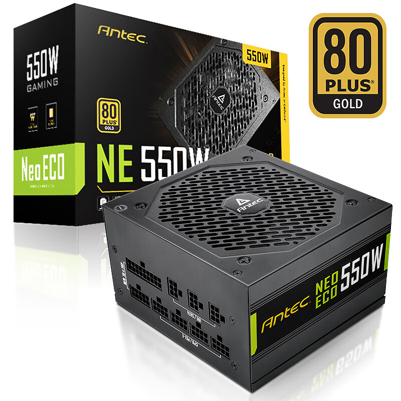 安鈦克（Antec）550W電源額定550W全模組電腦臺(tái)式機(jī)靜音主機(jī)電源NE550W NE550 GOLD 全模組(認(rèn)證 額定550W)