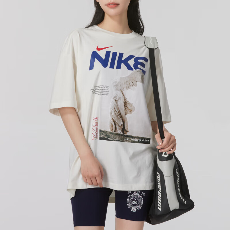 耐克（NIKE）T恤女 2025春季新款健身运动服训练服快干透气跑步休闲服宽松短袖 HF6292-133 L