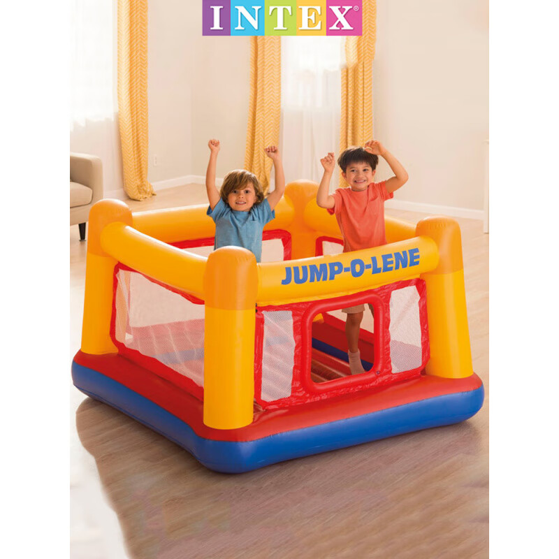 INTEX新品兒童室內(nèi)折疊蹦蹦床跳跳樂玩具球池 迷你趣味船球池