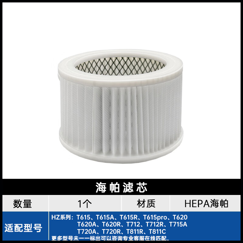 通用海尔.吸尘器 HZ-T615 HZ-T715海帕过滤芯过滤网吸尘器配件 一个滤芯