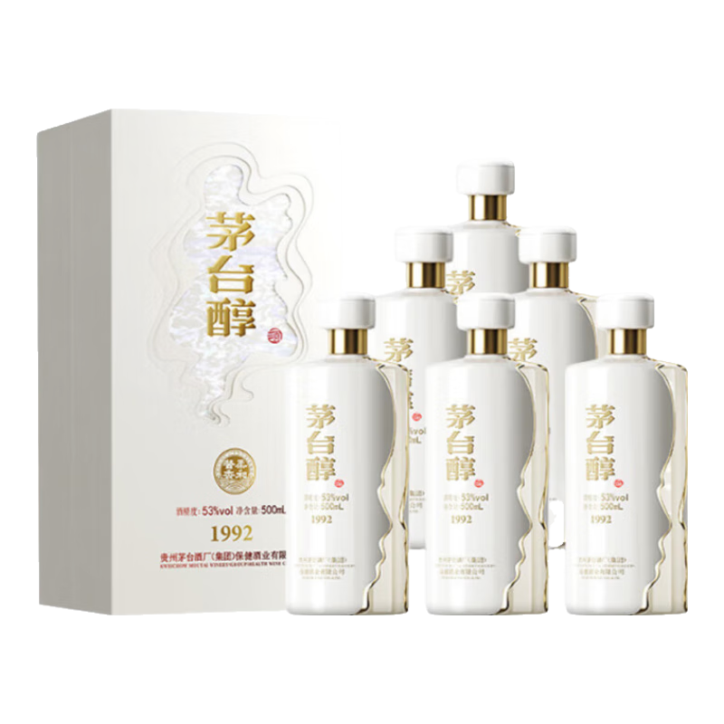 茅台茅台醇 1992 53度 酱香型 500ml*6 整箱  新老包装随机