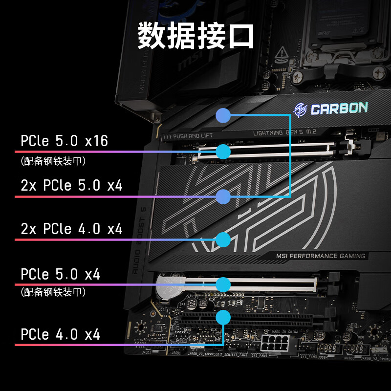微星 MPG X870E CARBON WIFI 暗黑 图 7