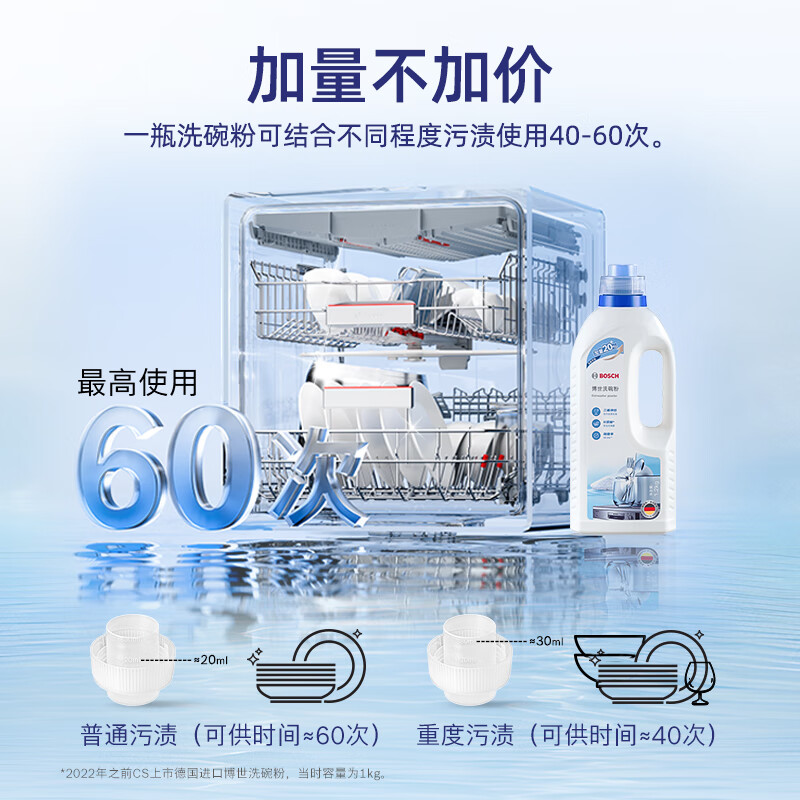 西门子1.2kg洗碗粉洗碗机专用洗涤剂洗洁精清洁剂洗涤块全机型适用 洗碗粉×1瓶