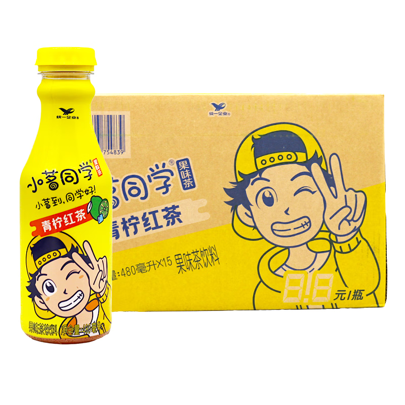 统一小茗同学青柠红茶480ml*15瓶整箱果味茶饮料江浙沪皖 青柠红茶480ml*15瓶