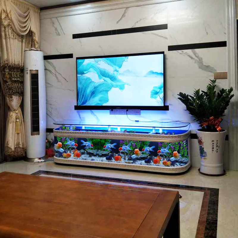 金点尚品欧式客厅家用电视柜鱼缸免换水鱼缸定制鱼缸水族箱支持各尺寸