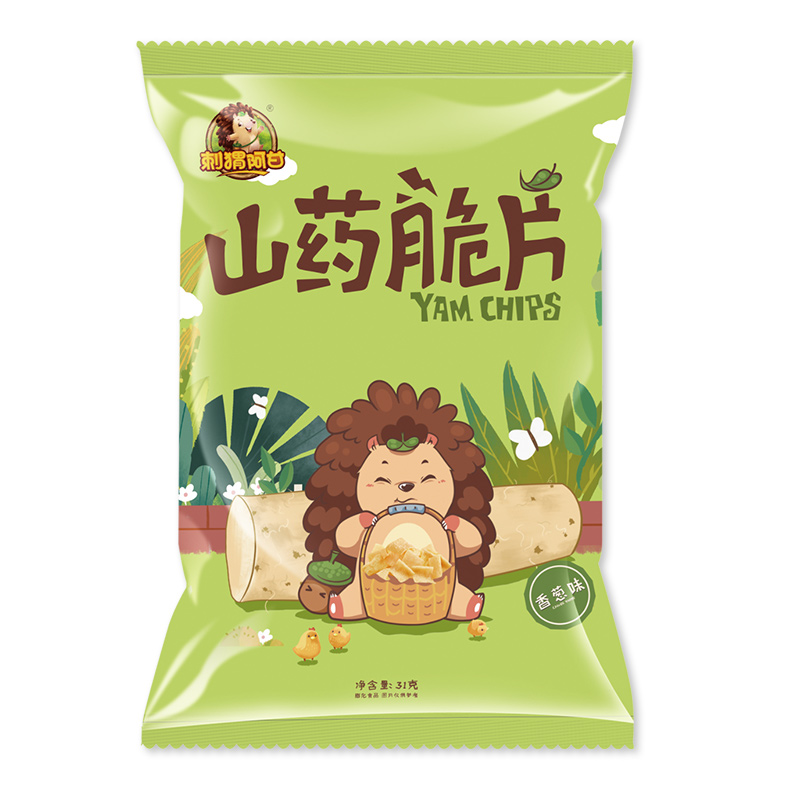 刺猬阿甘山药脆片薄片宿舍追剧解馋办公室下午茶休闲零食独立小包装31g*10 香葱4+番茄3+麻辣3共 10包*1箱