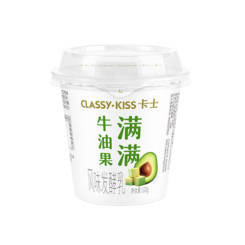 卡士 满满牛油果风味发酵乳100g*6杯 低温酸奶 风味发酵乳 全程冷链