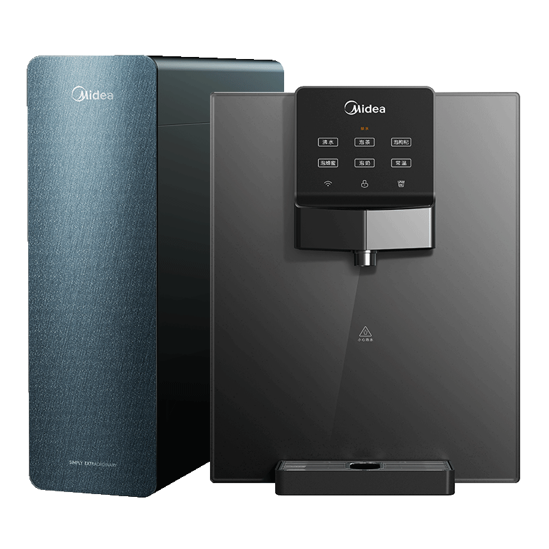 美的（Midea）星河1200G PRO净水器家用直饮加热一体机餐边柜壁挂式管线机官方厨下RO反渗透净饮机套装 【热销TOP款】星河净水器+即热管线机
