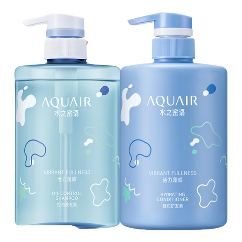 水之密語(yǔ)活力蓬感洗護套裝洗發(fā)水400ml+護發(fā)素400ml控油去屑