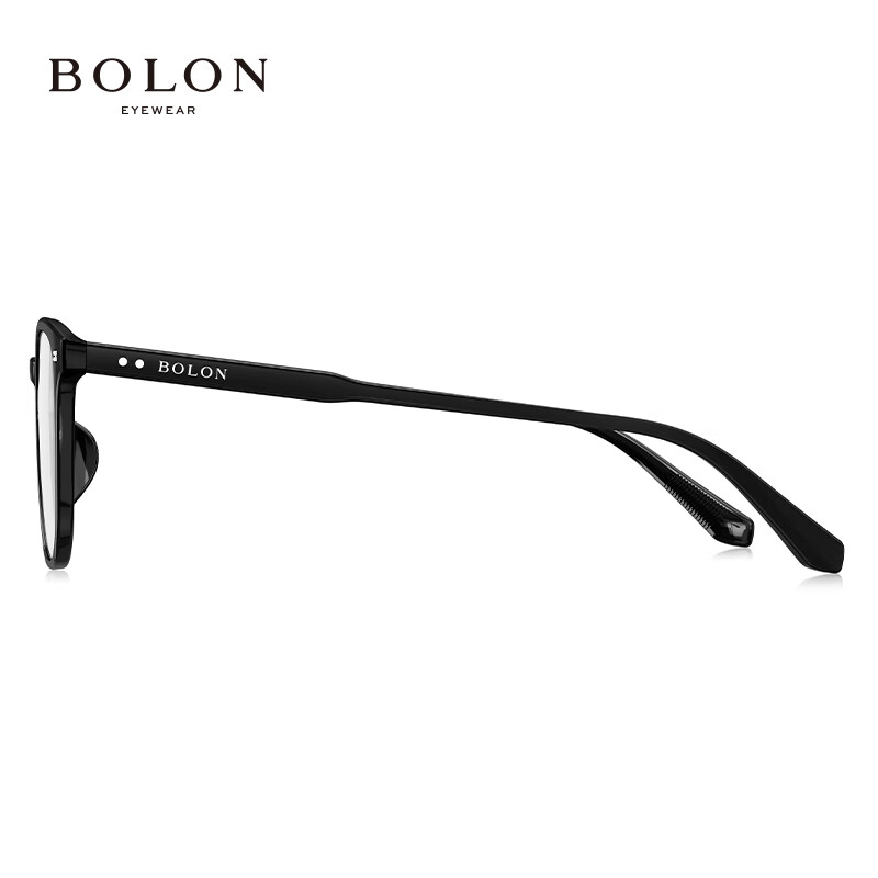 暴龙(BOLON)近视眼镜框 D型简约潮搭男女款眼镜架 暴龙眼镜 BJ5176 精选 B10-亮黑镜框 【单框无忧试戴】此项仅单框-如需镜片可自行选配
