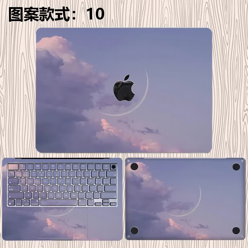 路曼顿13.6英寸MacBook Air M4/M3保护膜A3240/A3113苹果电脑贴纸笔记本外壳膜配件贴膜全套机身膜 图案款式：10 AD面【上盖面+底部面】