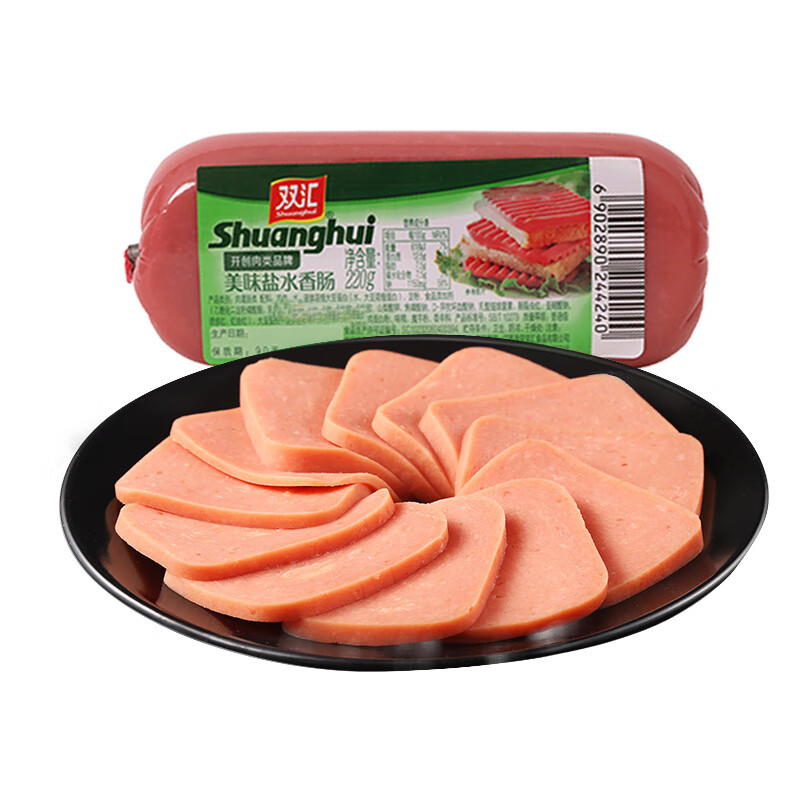 双汇双汇美味盐水肠220g三文治火腿肠方腿香肠餐饮料理肠 美味盐水肠220g*1块