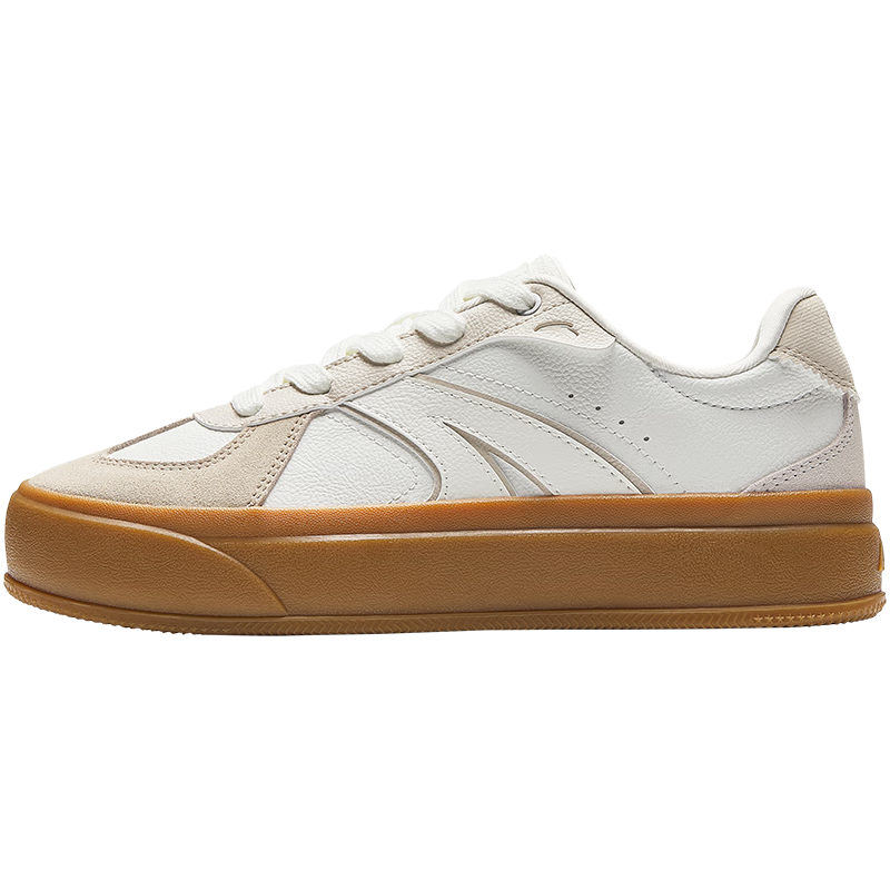 安踏厚底德训鞋女鞋秋季女增高板鞋复古潮流运动休闲鞋女