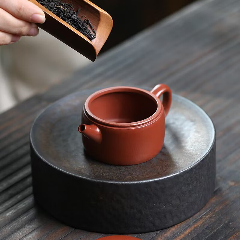 紫砂壶全手工泡茶壶泡茶壶养生壶 黄金朱泥汗瓦（单壶）