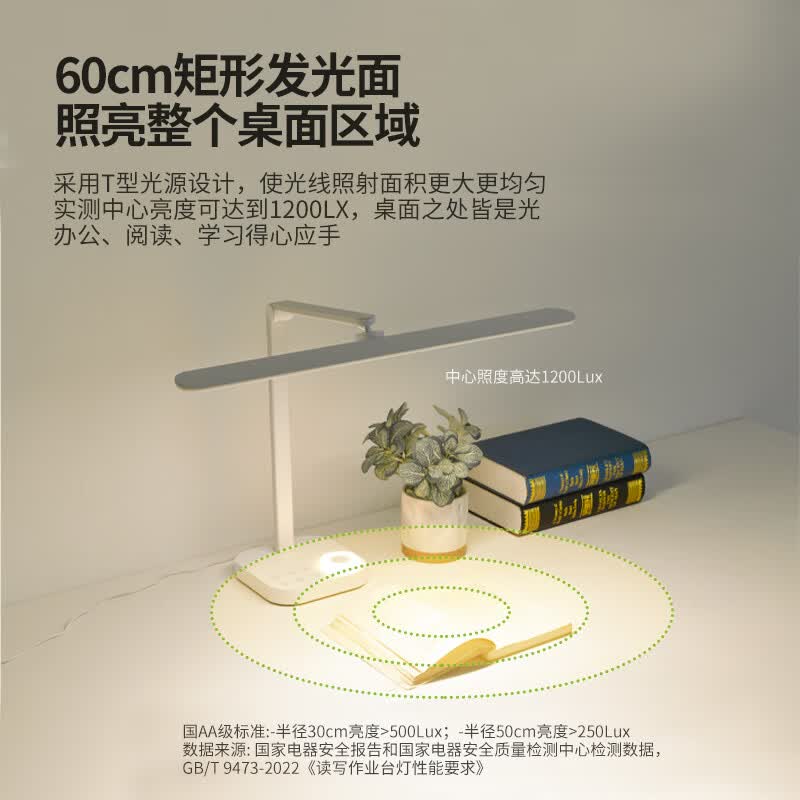 三雄极光全光谱台灯学习护眼近视防控儿童触控调光卧室宿舍书桌读写台灯 【国AA级全光谱护眼12W 】智研