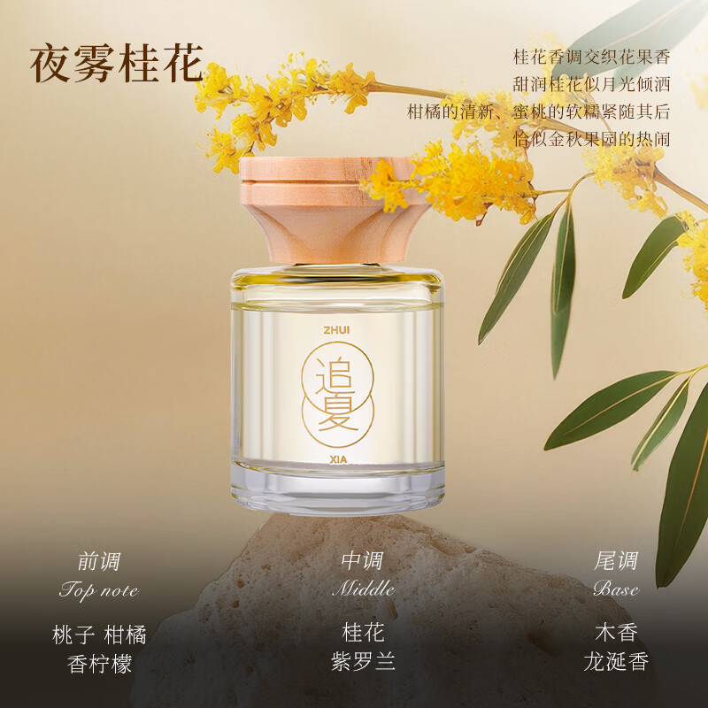 追夏车载香薰汽车香水液体摆件车内香氛男士车用除异味空气清新剂山海 夜雾桂花-淡香 1瓶装