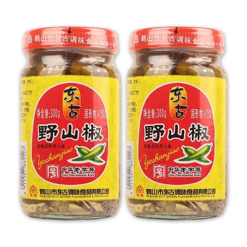 東古野山椒300g*2/4/6瓶腌制泡菜家用餐飲商用水小米辣瓶裝 東古野山椒*2瓶 300g