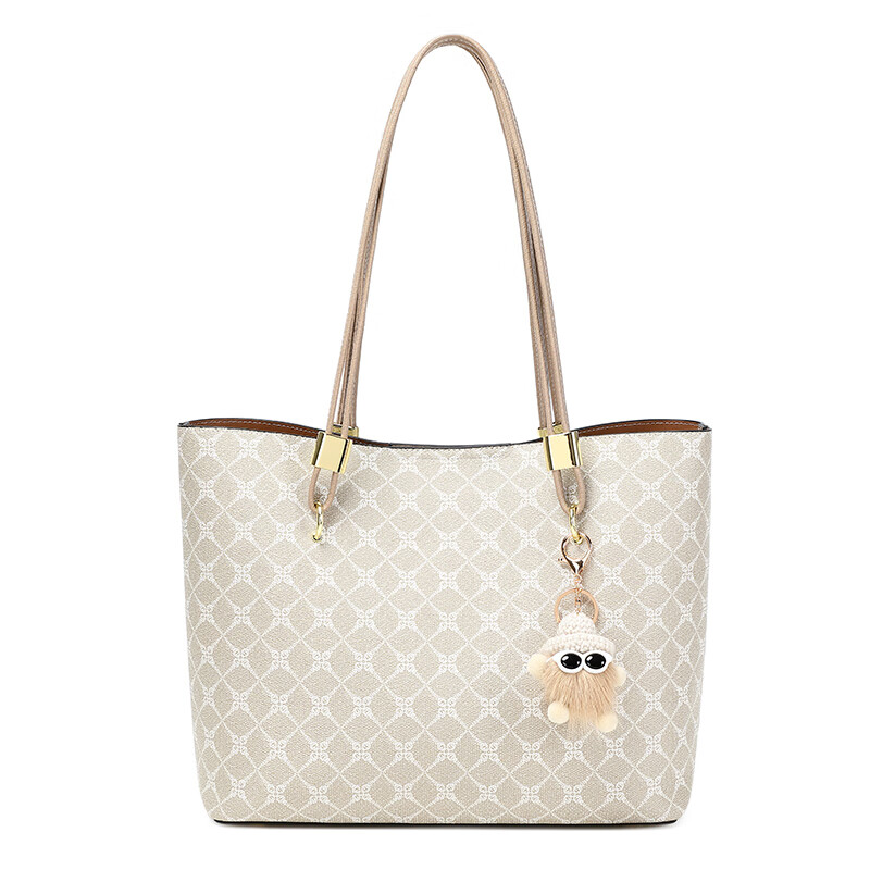 纪诗哲轻奢侈包包女包2025年新款女士托特大包送老婆女友生日礼物 米白灰【旗舰版】 品牌礼盒装