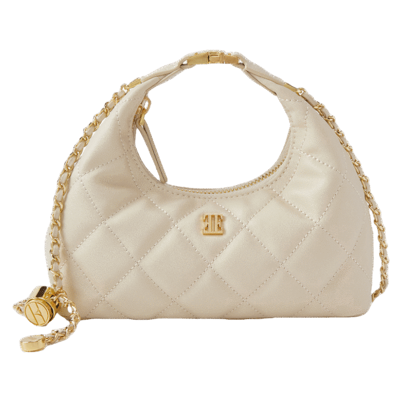 ELLE女包hobo包手提鏈條斜挎包月牙包中秋禮物24640白