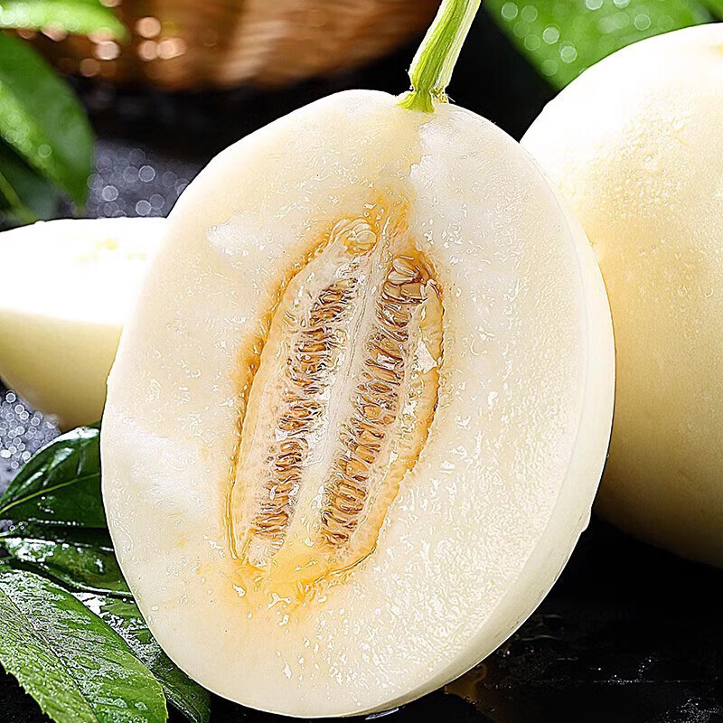 京典光年陕西阎良甜瓜 蜜瓜网纹瓜 头茬现摘香瓜应季时令水果生鲜 精选大果净重4.5-5斤