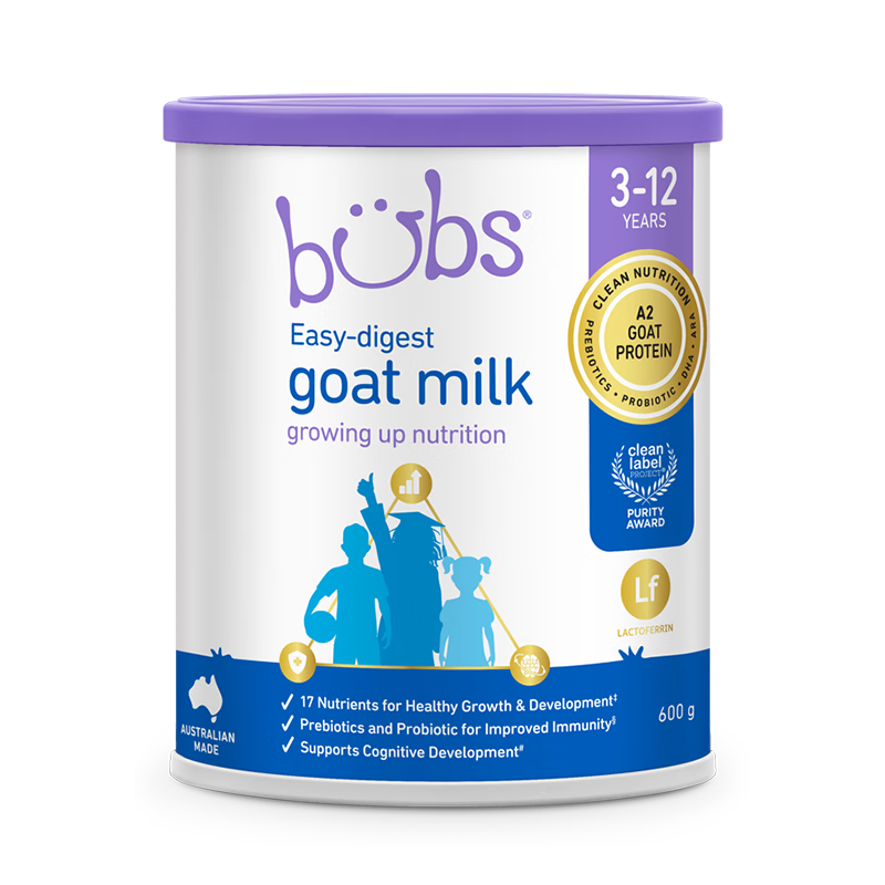 Bubs����A2 ��ͯ�ɳ�ѧ�����̷�600g��3-12��) ��������+������