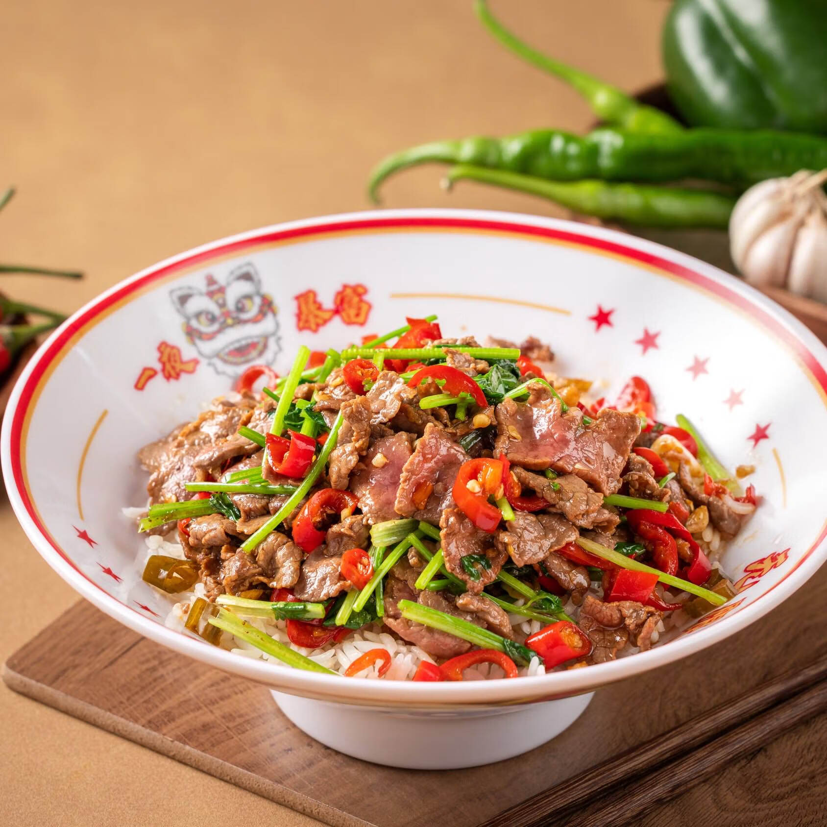 小炒黄牛肉+米饭