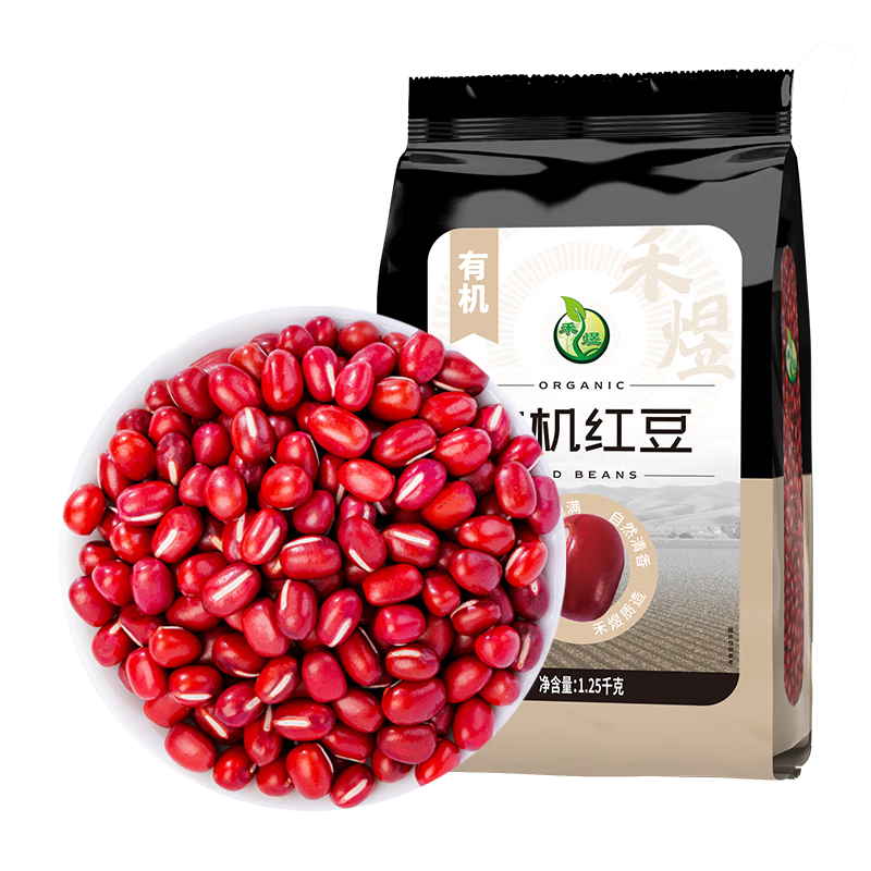 禾煜有機紅豆 2.5斤（紅豆粥原料 東北紅小豆粗糧 有機五谷雜糧）